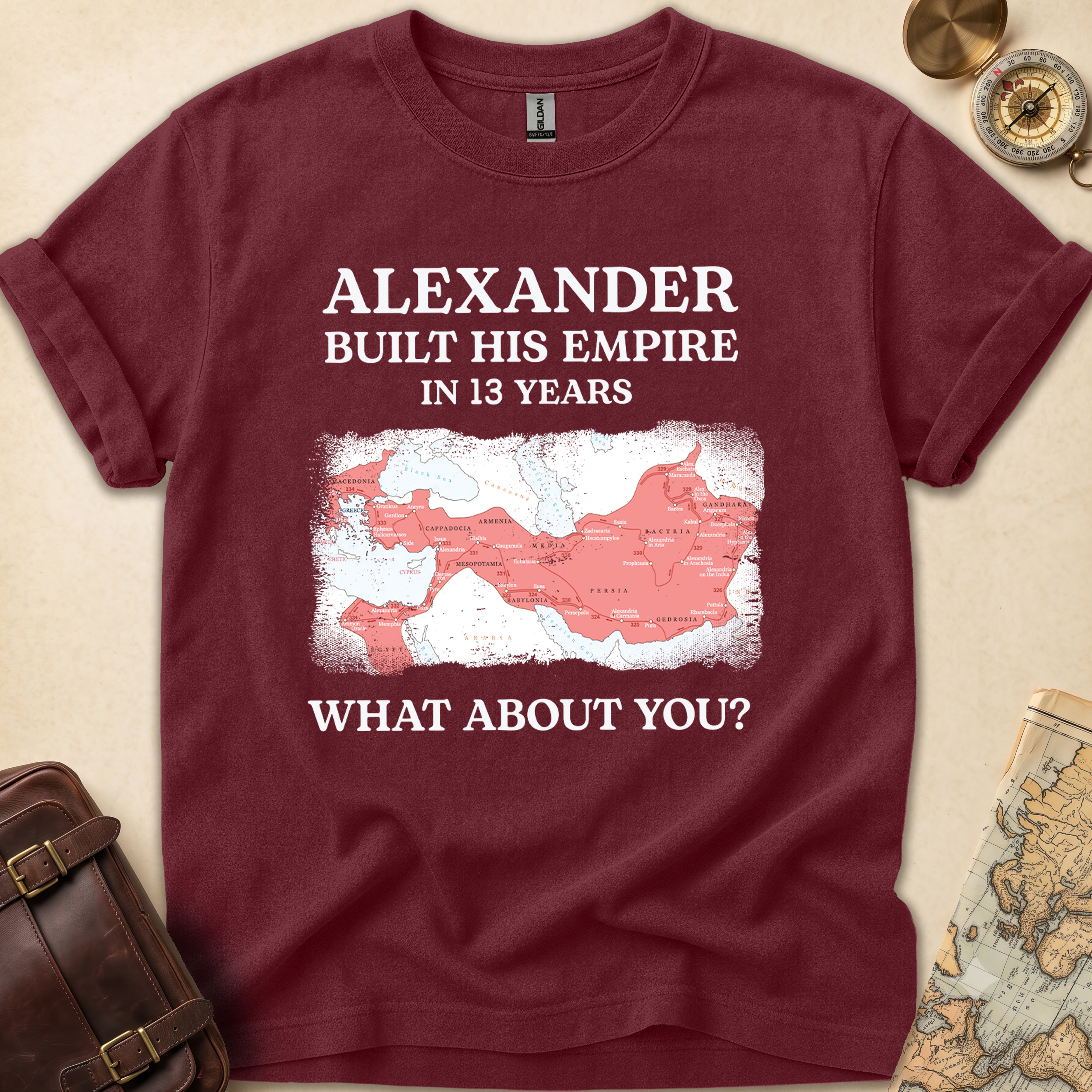 Alexander Great Empire Map T-Shirt