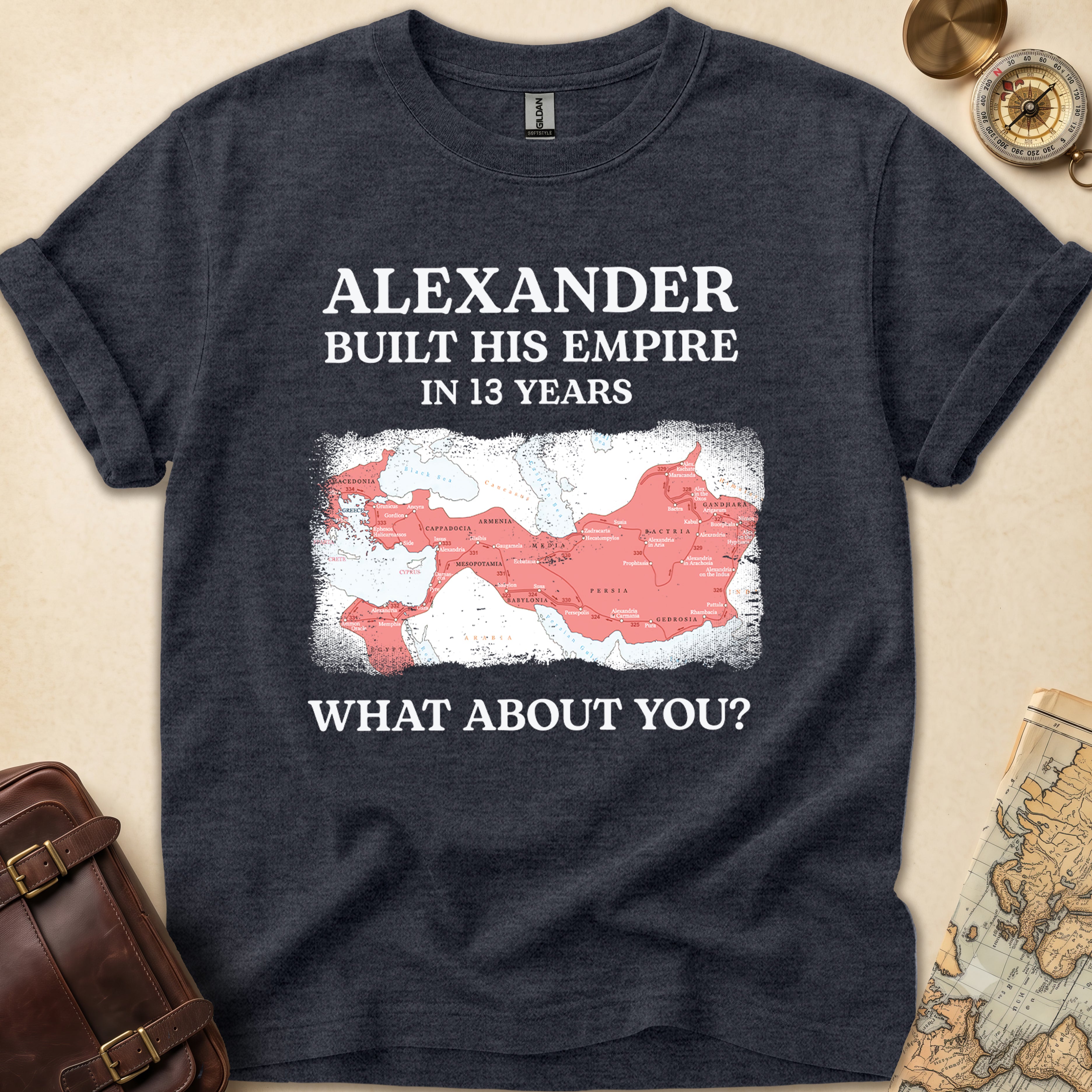 Alexander Great Empire Map T-Shirt