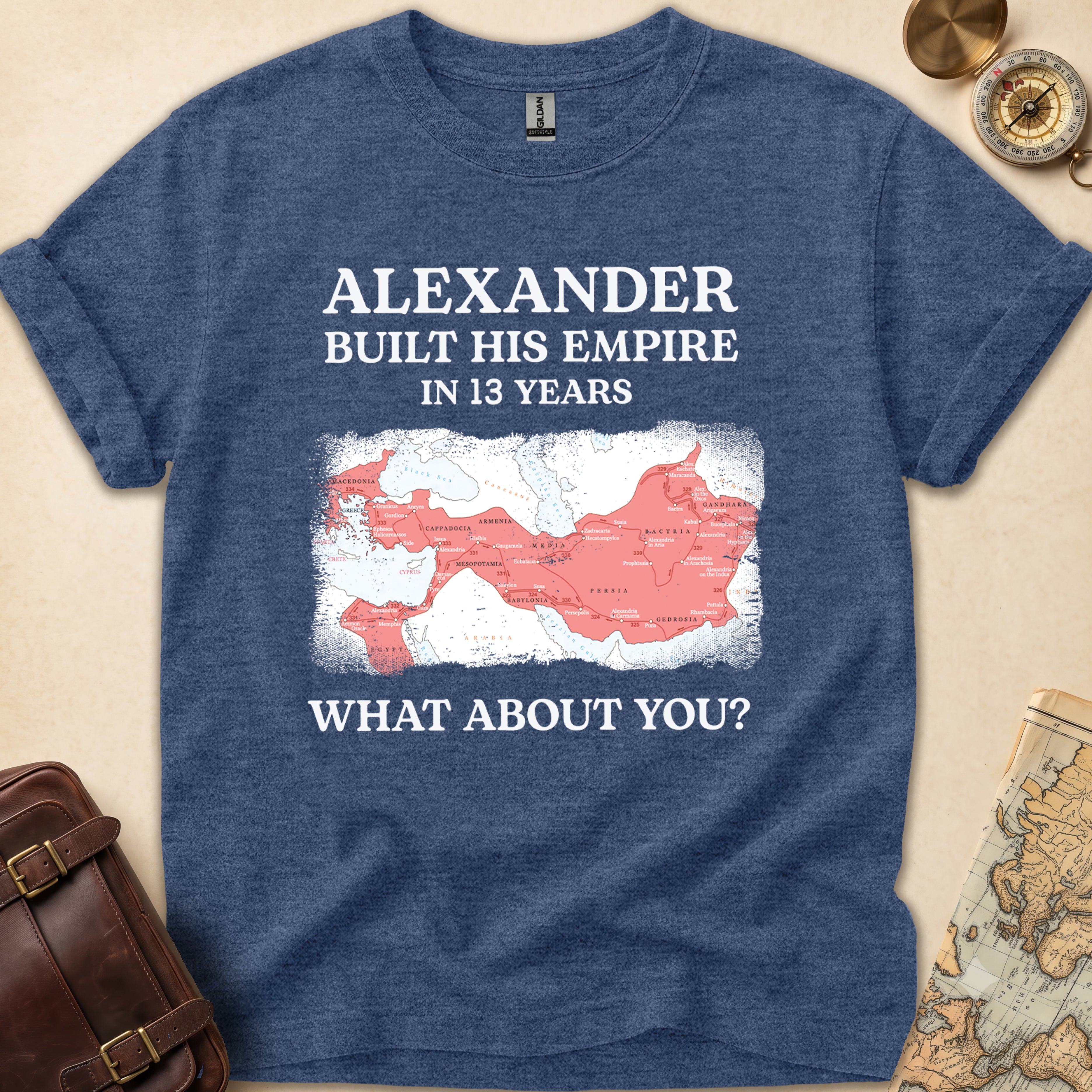 Alexander Great Empire Map T-Shirt