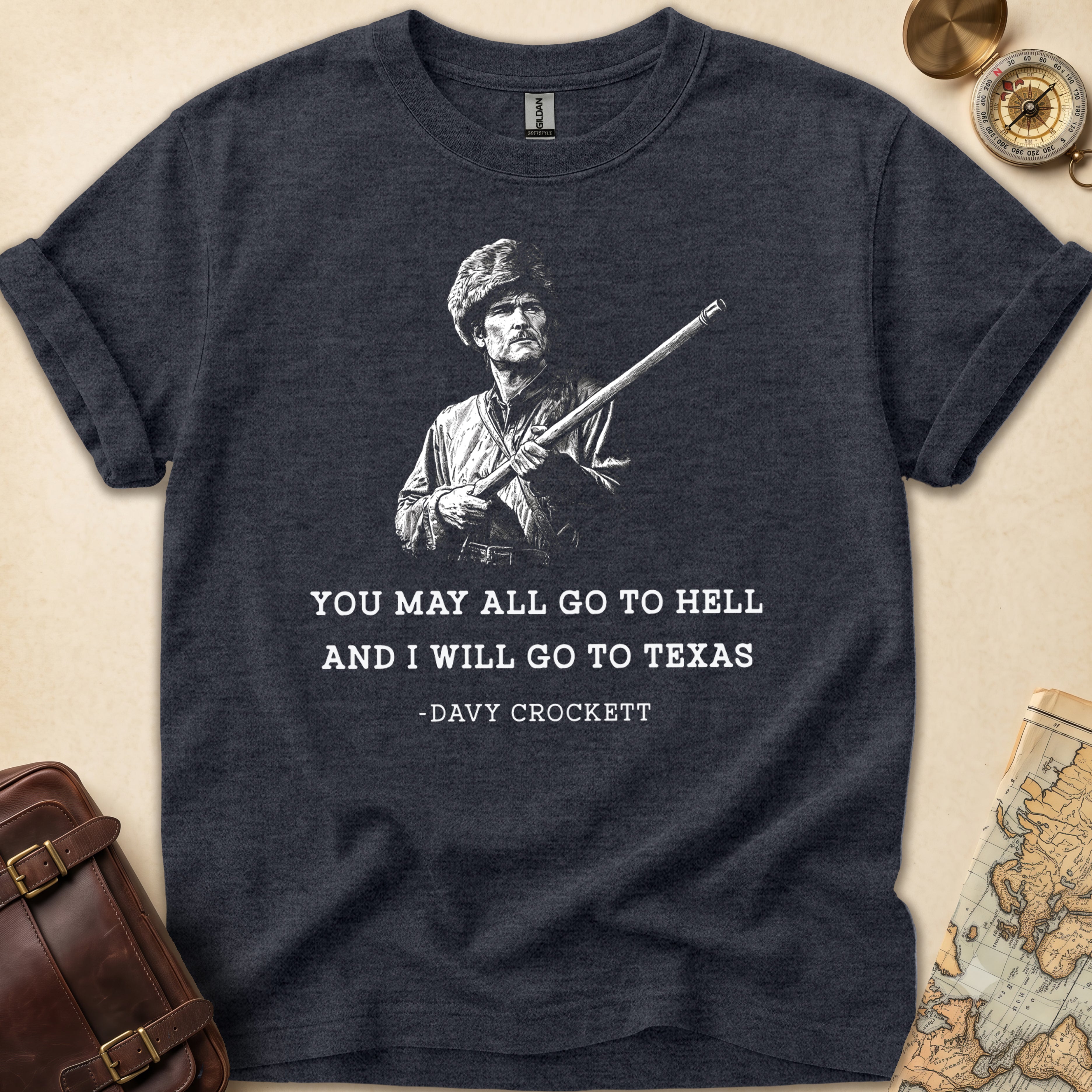 Davy Crockett Go Texas T-Shirt