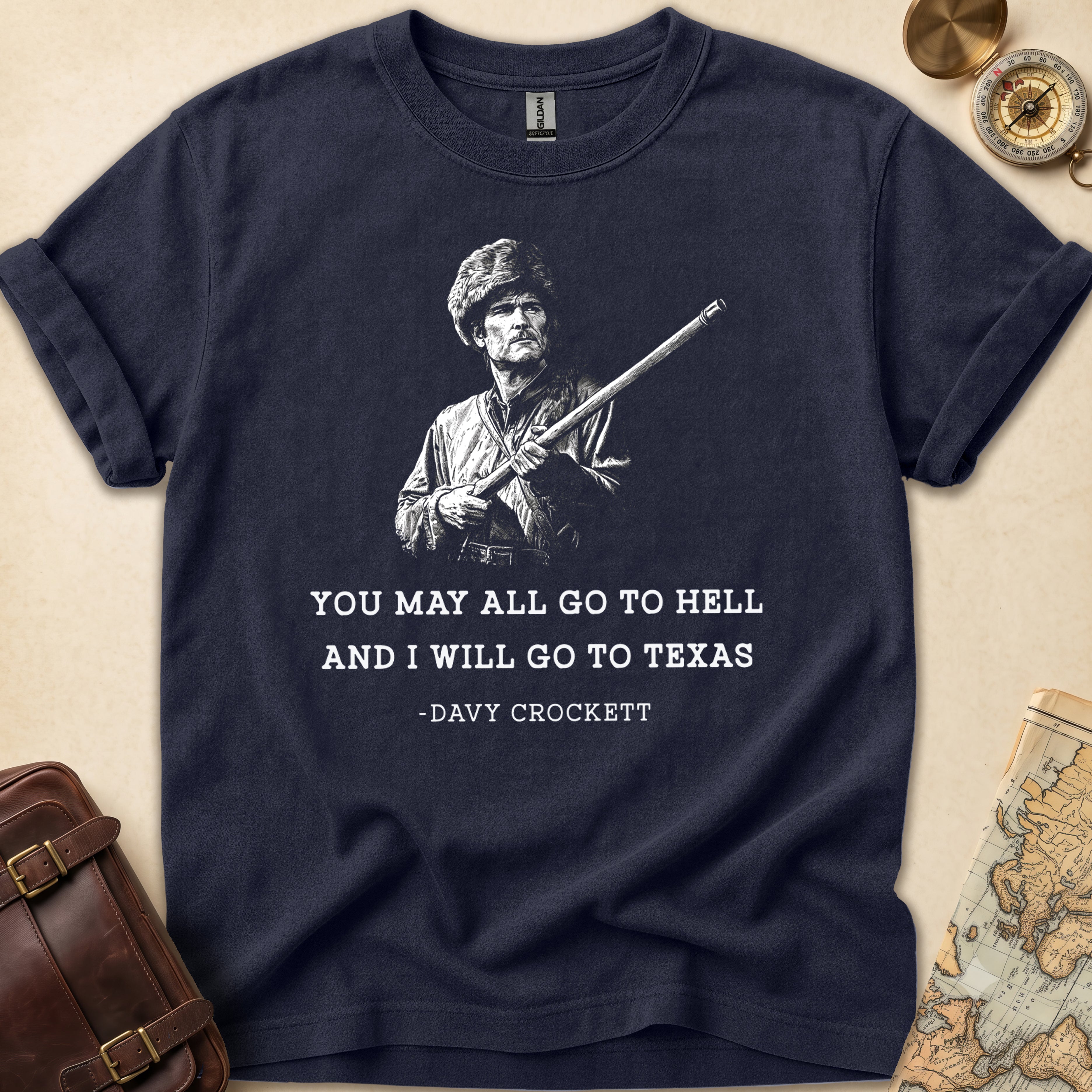 Davy Crockett Go Texas T-Shirt