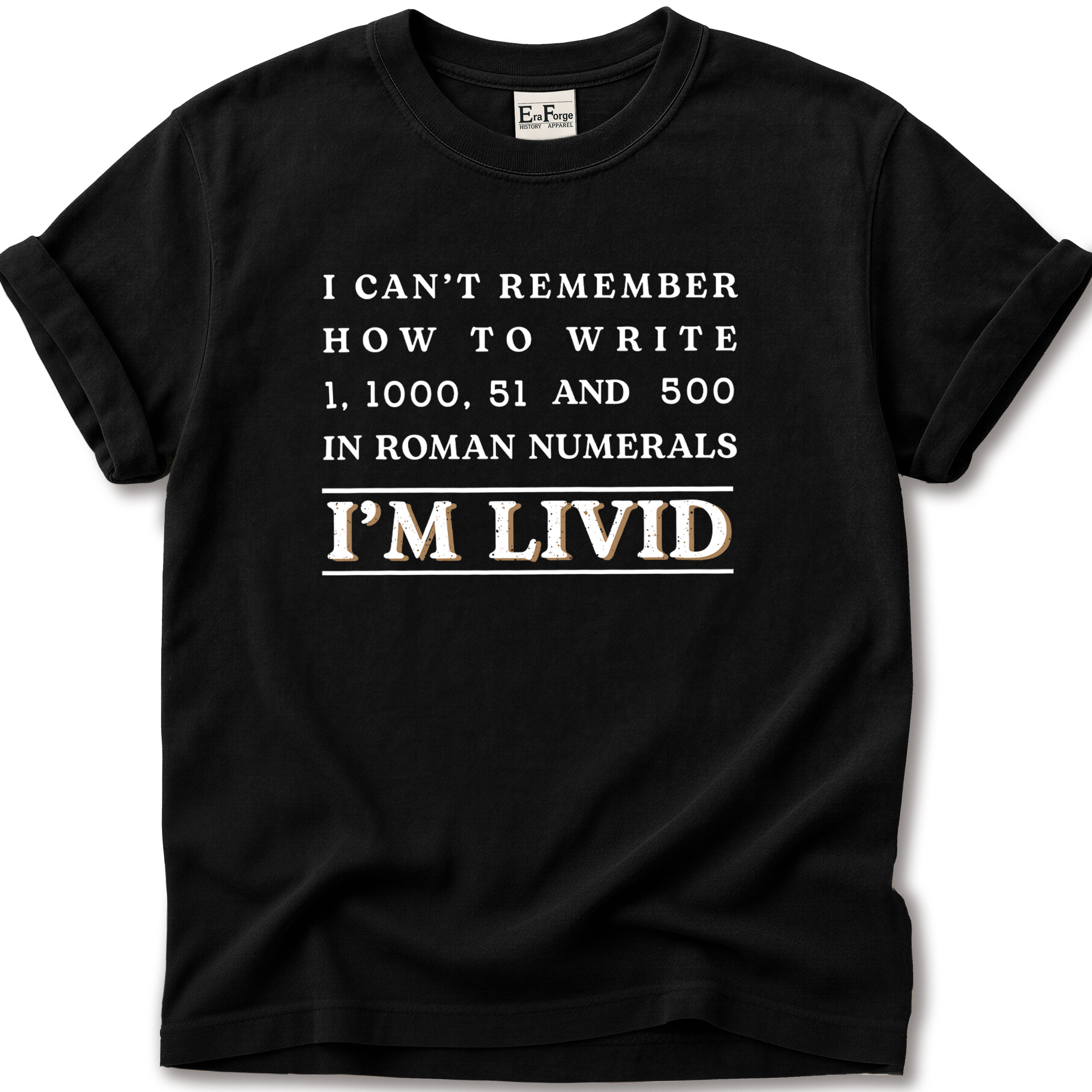 Roman Numerals Im Livid T-Shirt