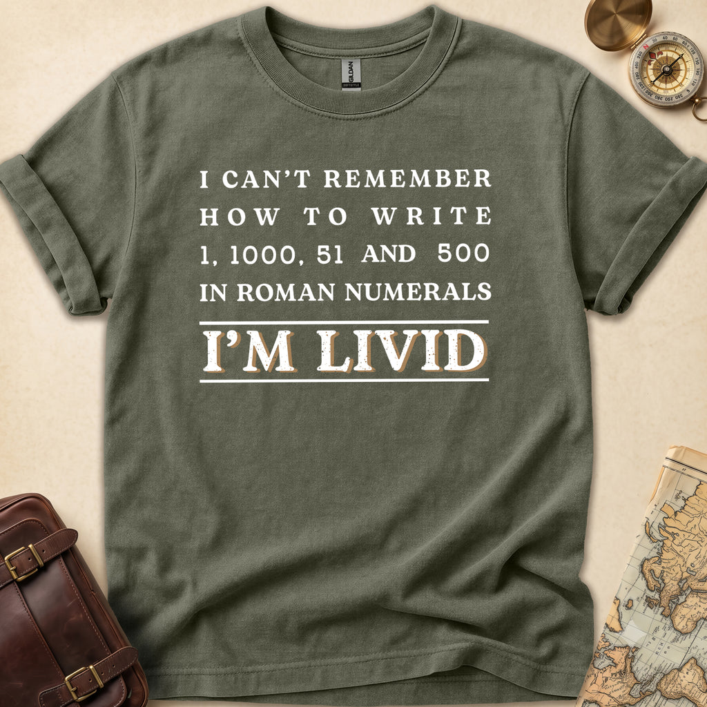 Roman Numerals Im Livid T-Shirt