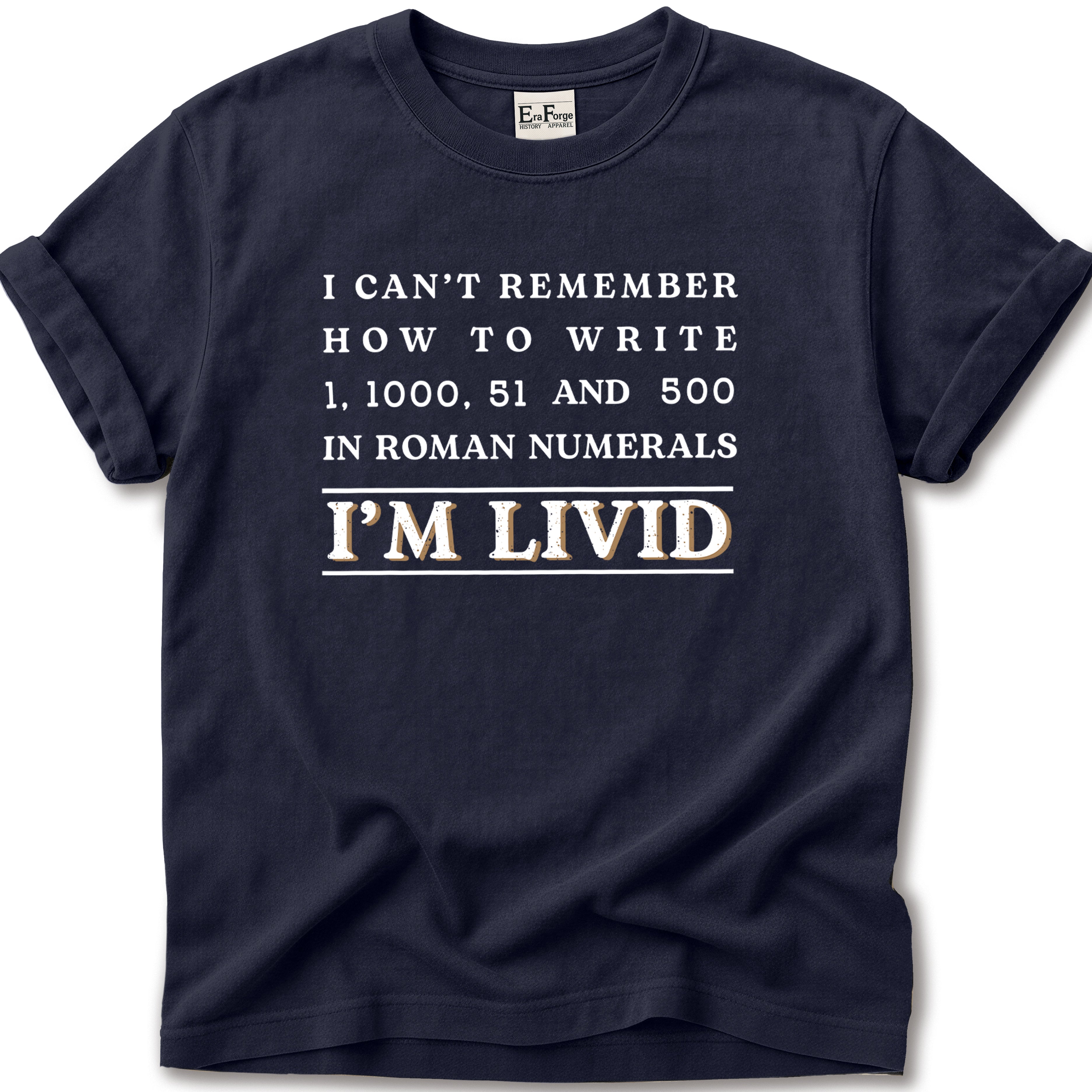 Roman Numerals Im Livid T-Shirt