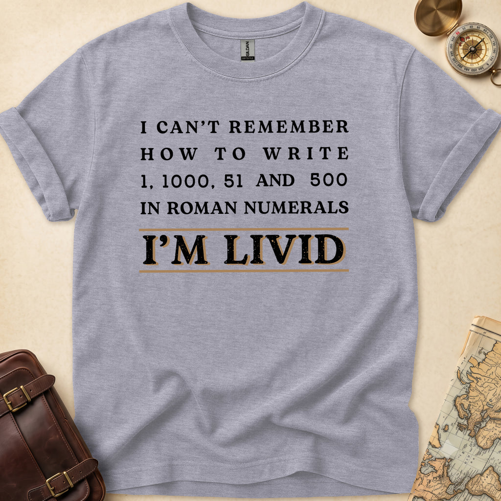 Roman Numerals Im Livid T-Shirt