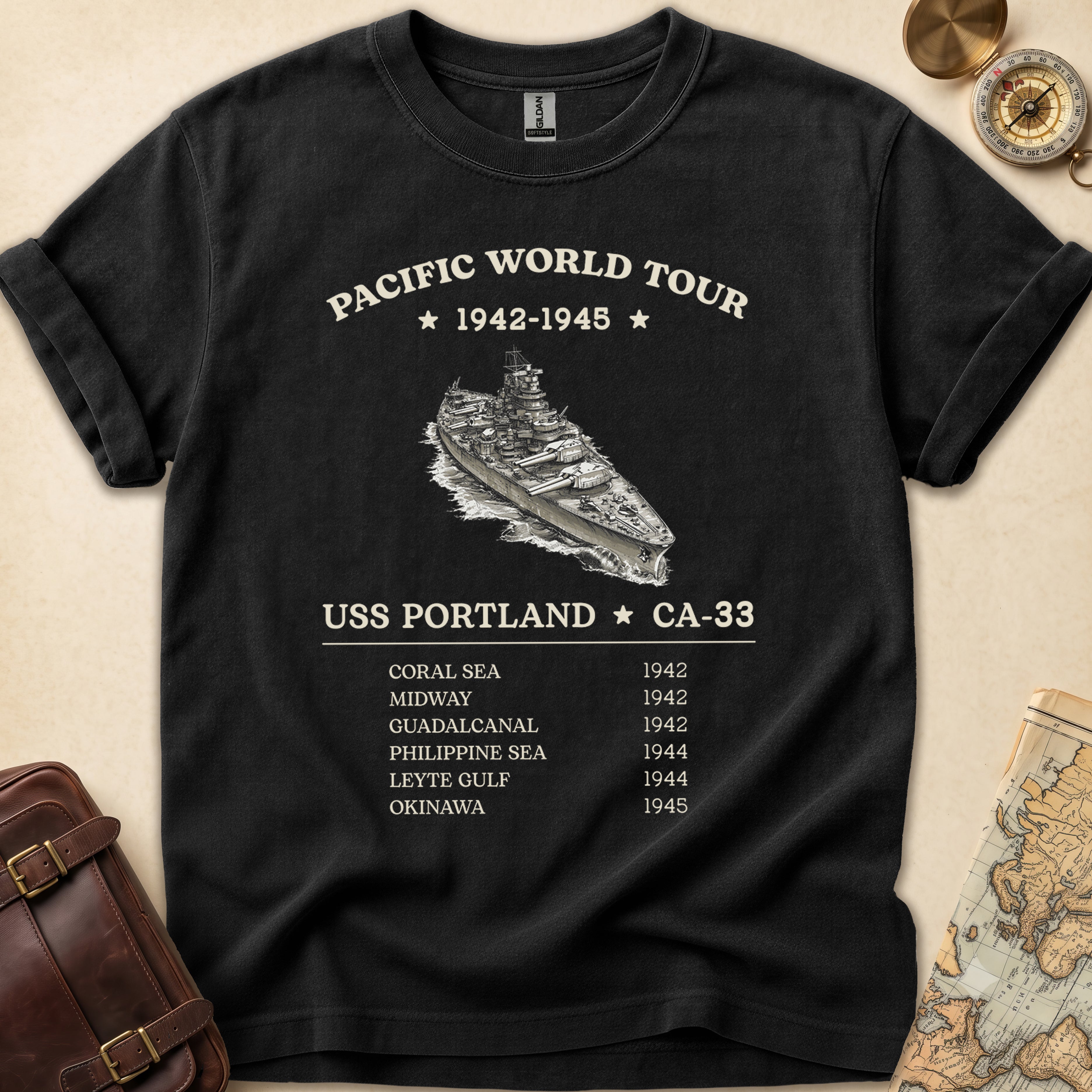 USS Portland Pacific Tour T-Shirt