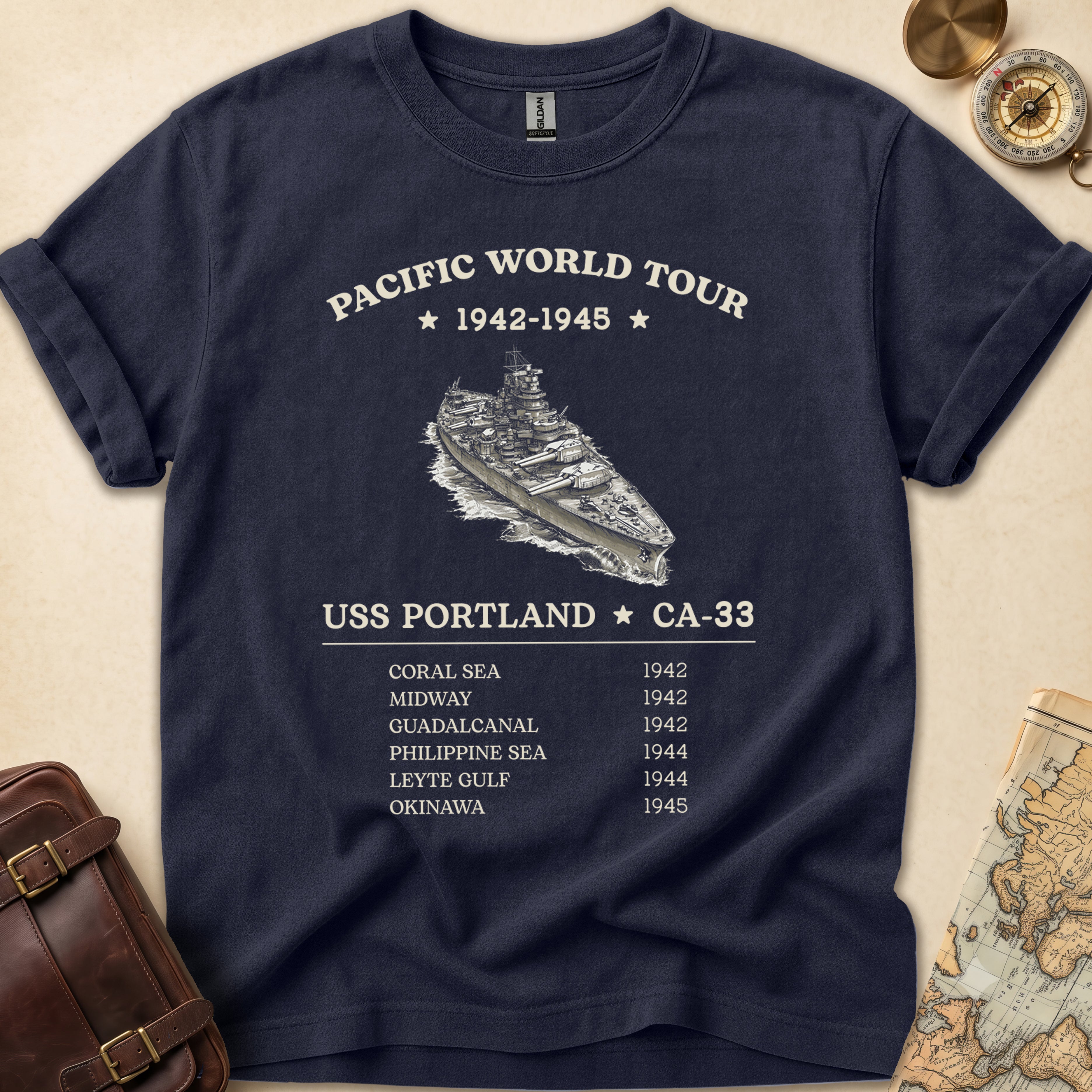 USS Portland Pacific Tour T-Shirt